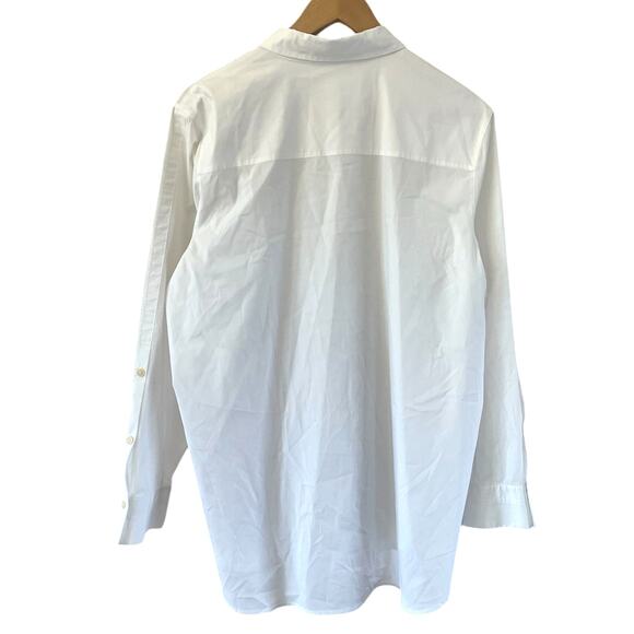 Athleta Nopa Side Slit Oversized White Button Up Shirt - Picture 5 of 6